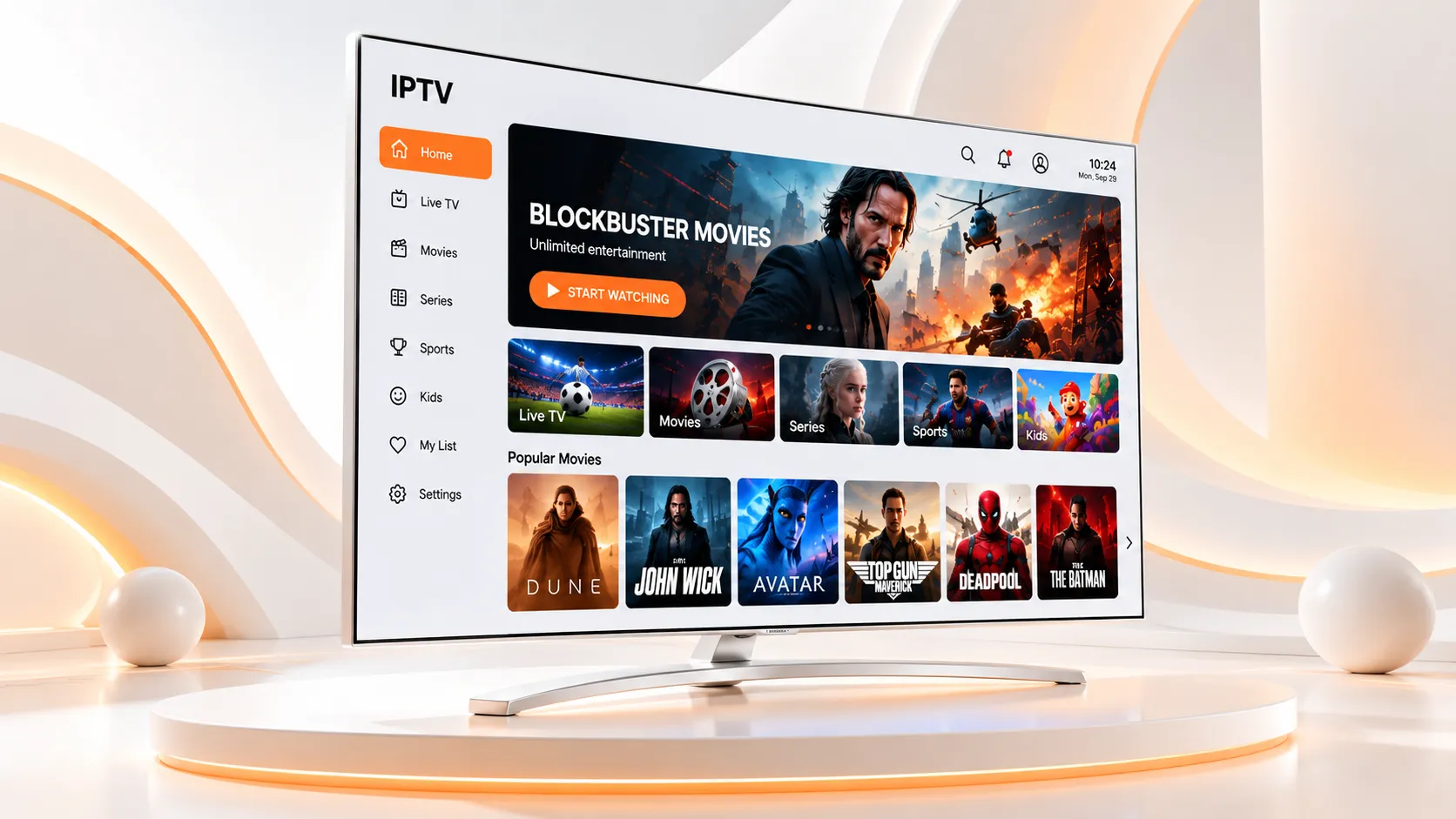 GSE Smart IPTV App auf iPhone mit EPG-Programmführer