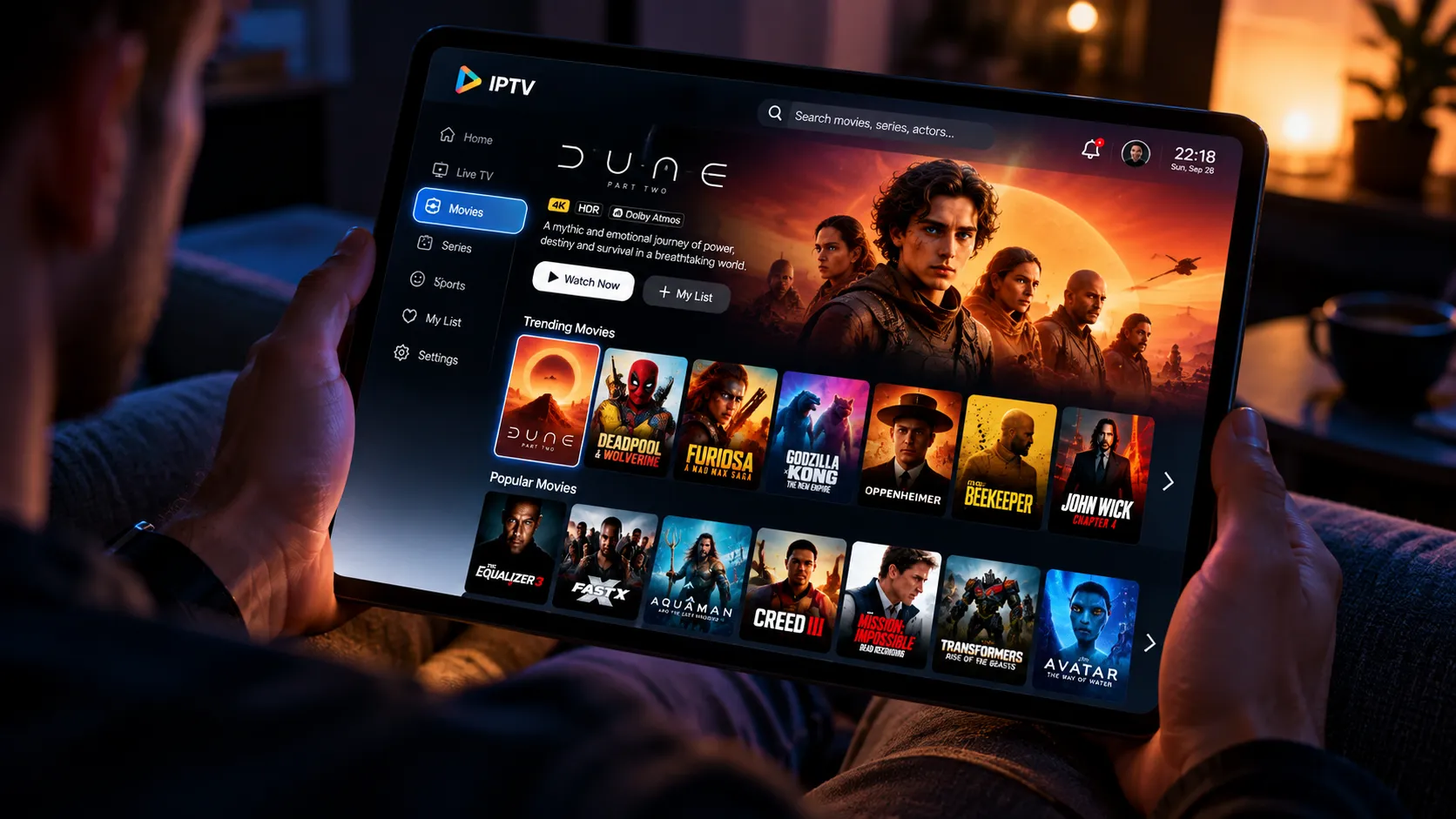Android TV Box neben einer Fernbedienung